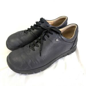 Finn Comfort Shoes Women's Size 40 US 9 Black Lace Up Leather Comfort Sneakers